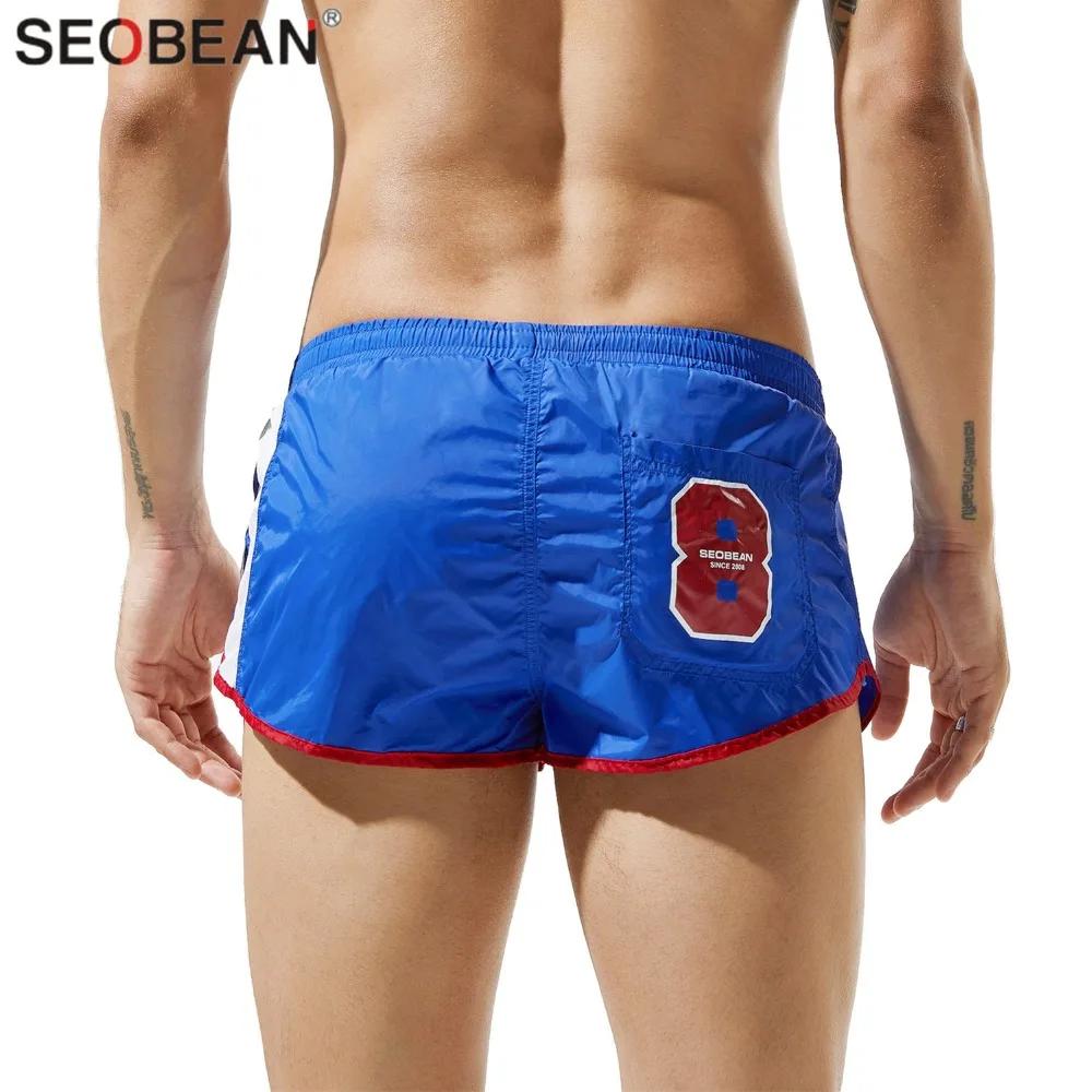 Shorts SEOBEAN pour Hommes, Bermuda de Plage, Short de Marque pour Hommes, Short de Loisirs, Fitness
