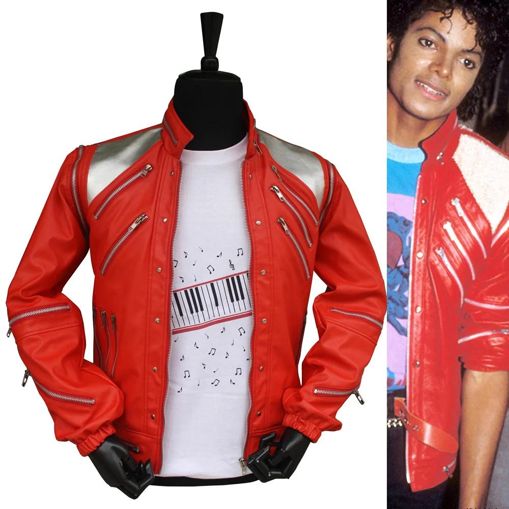 MJ Michael Jackson Veste de salle de bain en jean avec fermeture éclair, vêtements d'extérieur décon