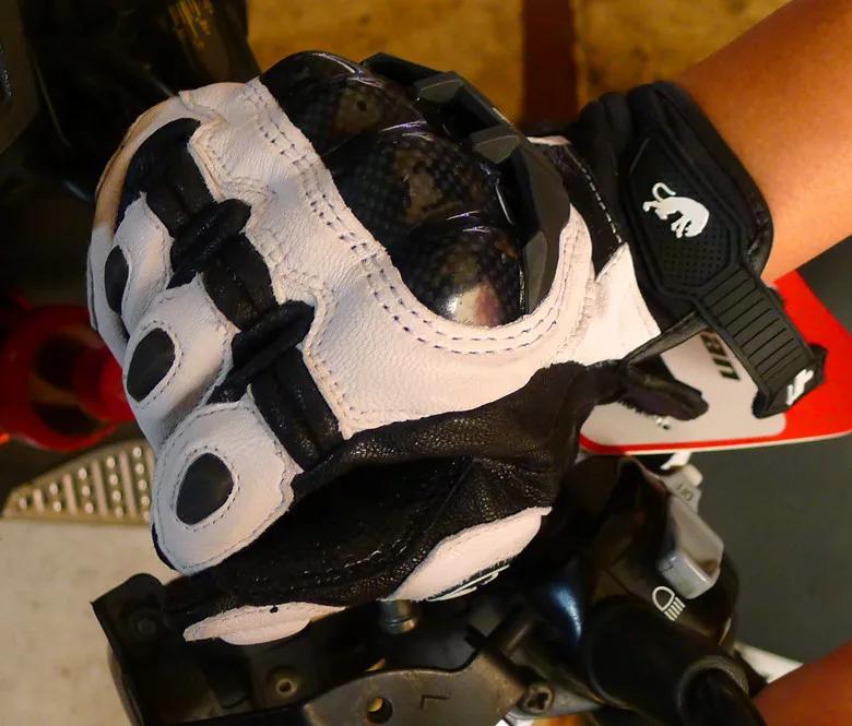Gants en cuir véritable de haute qualité pour hommes Luva Moto gant de Moto Guantes Protection cours