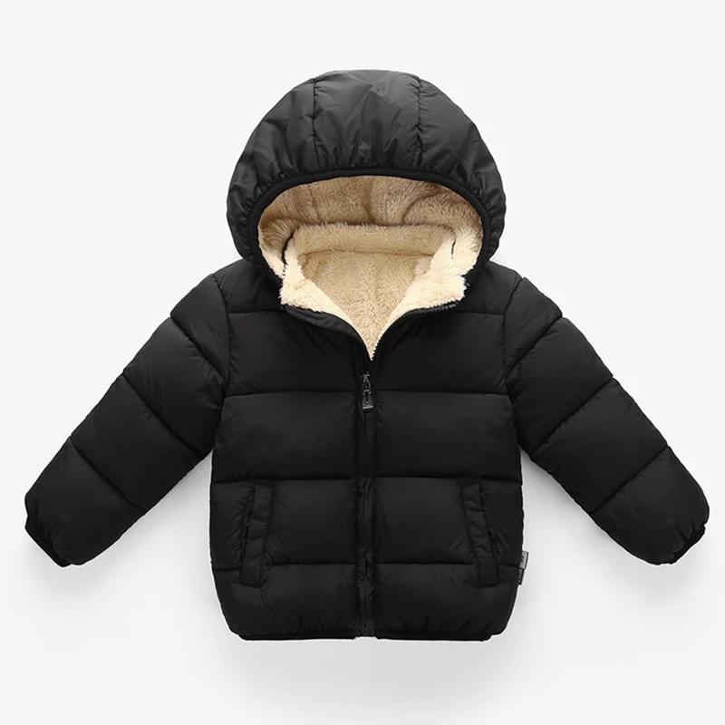 Manteaux pour enfants Manteaux épais d'hiver pour garçons Vêtements d'extérieur épais en peluche pou