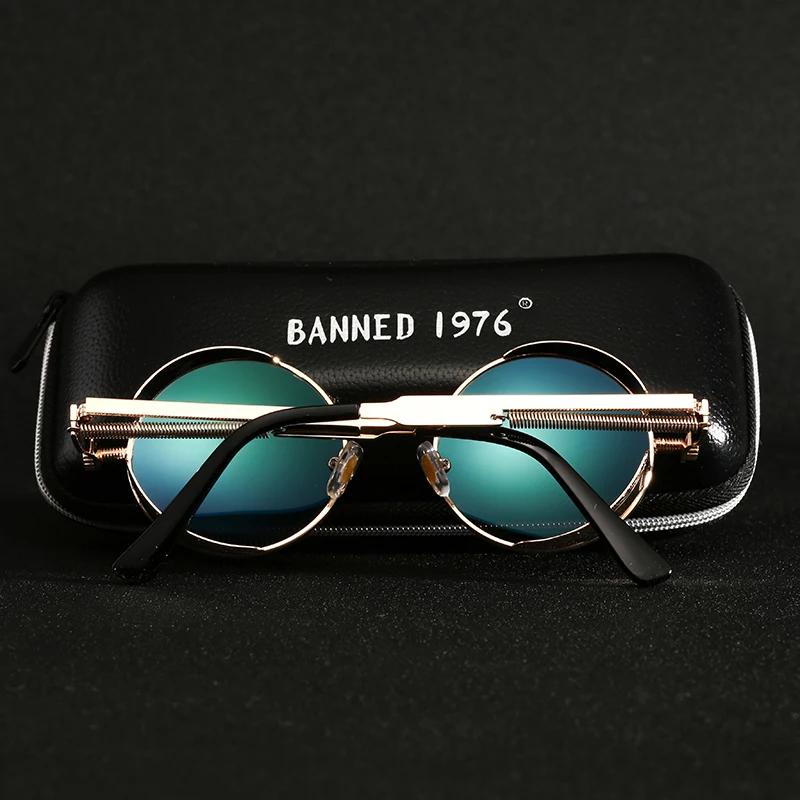 2022 HD Lunettes De soleil rondes polarisées en métal UV400 Lunettes De soleil pour hommes Feminin F