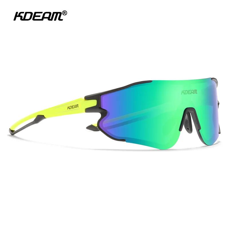 KDEAM Durable TR90 hommes sport lunettes de soleil polarisées résistant aux rayures 1.1mm épaisseur 