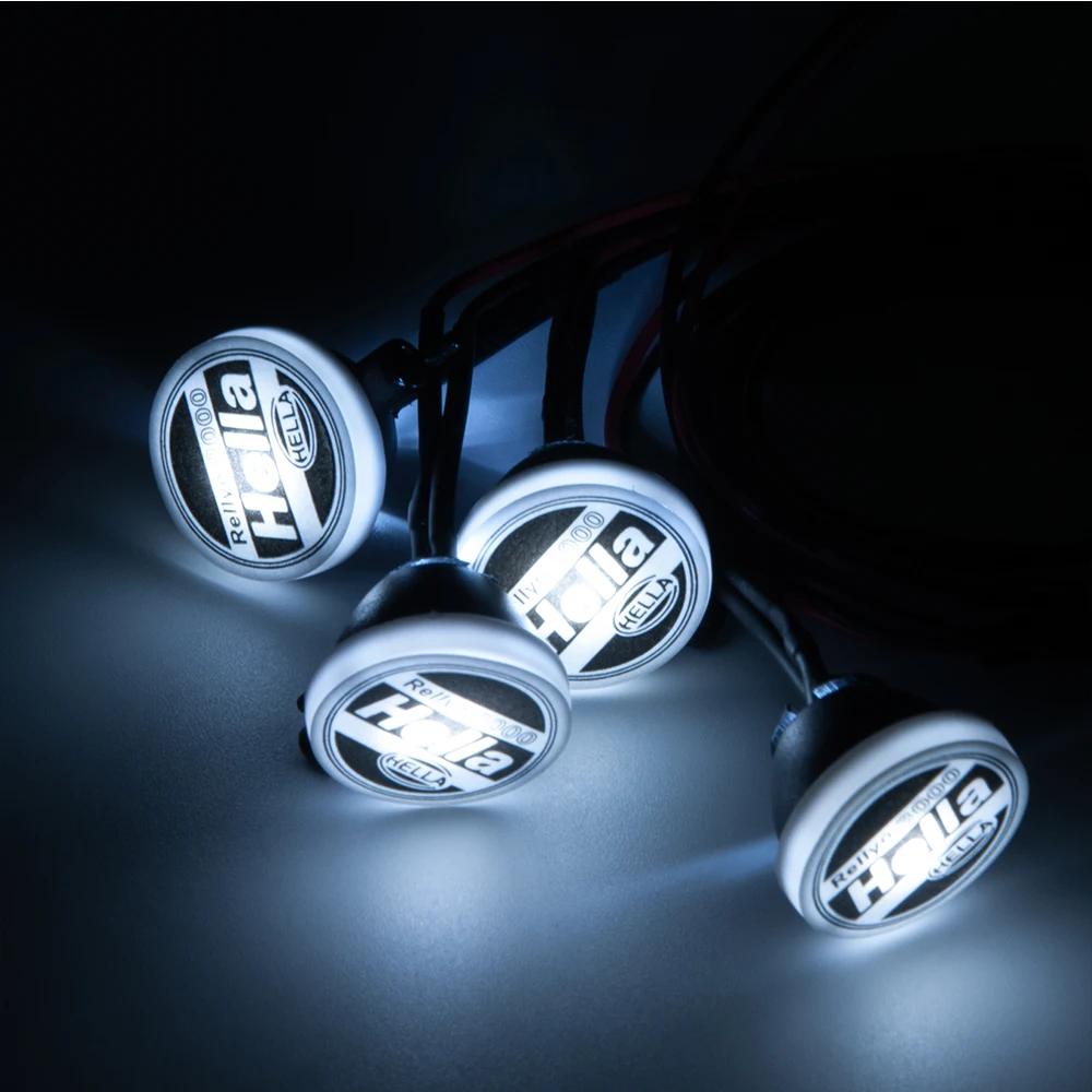 AXSPEED 2/4 pièces, éclairage LED avec couvercle en plastique rond pour TRX-4 Axial SCX10 Tamiya CC0