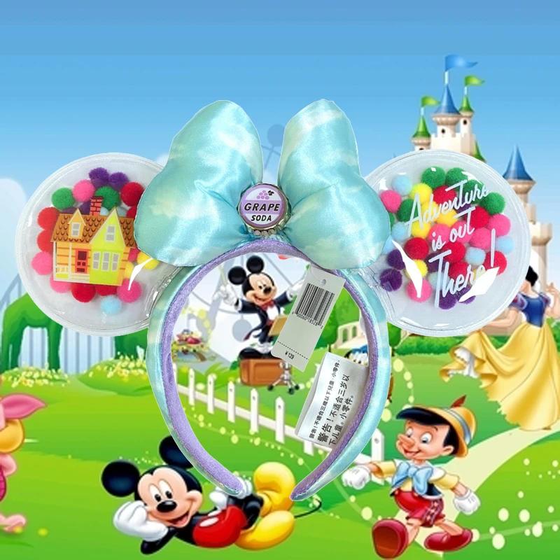 Nouveau Disney Mickey Mouse oreilles bandeau espace montagne nouvel an lunaire Minnie arc rose paill