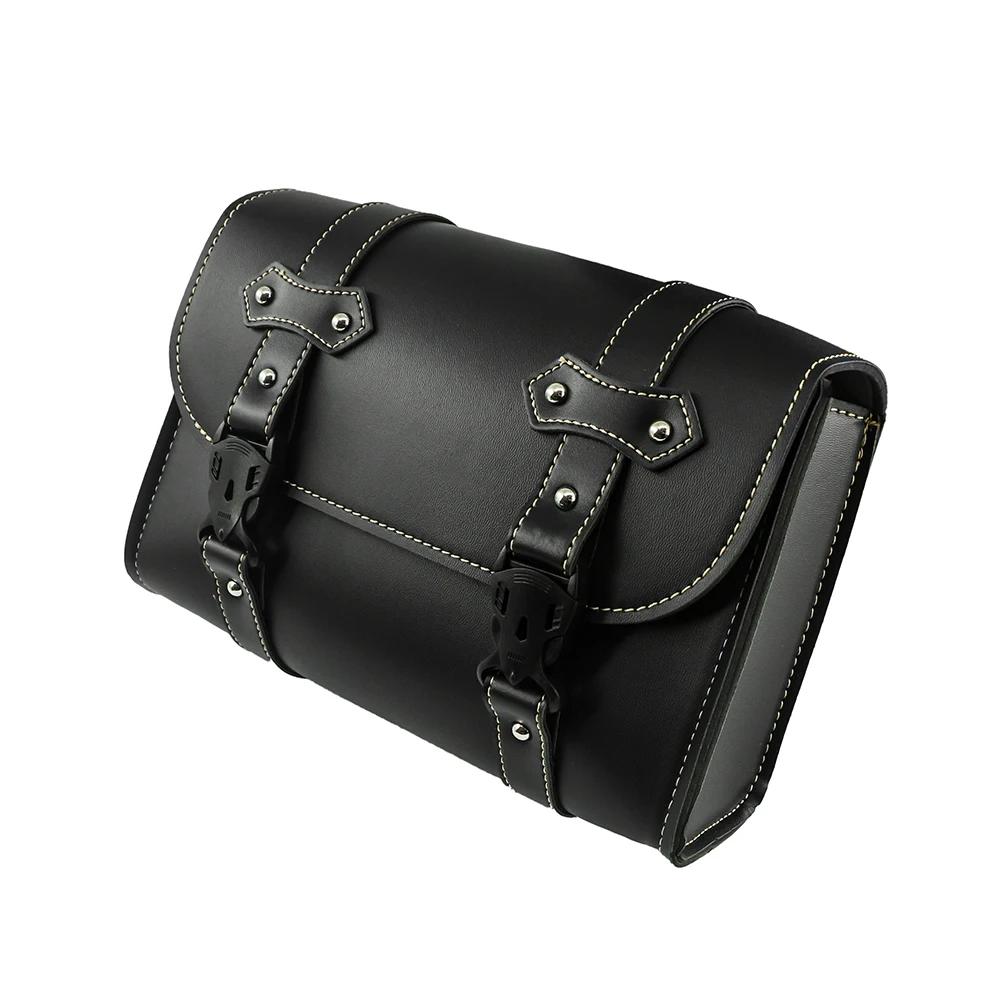 Sacoche de Moto modèle côté en cuir PU, sac de selle de bagages, pochette de rangement pour outils p