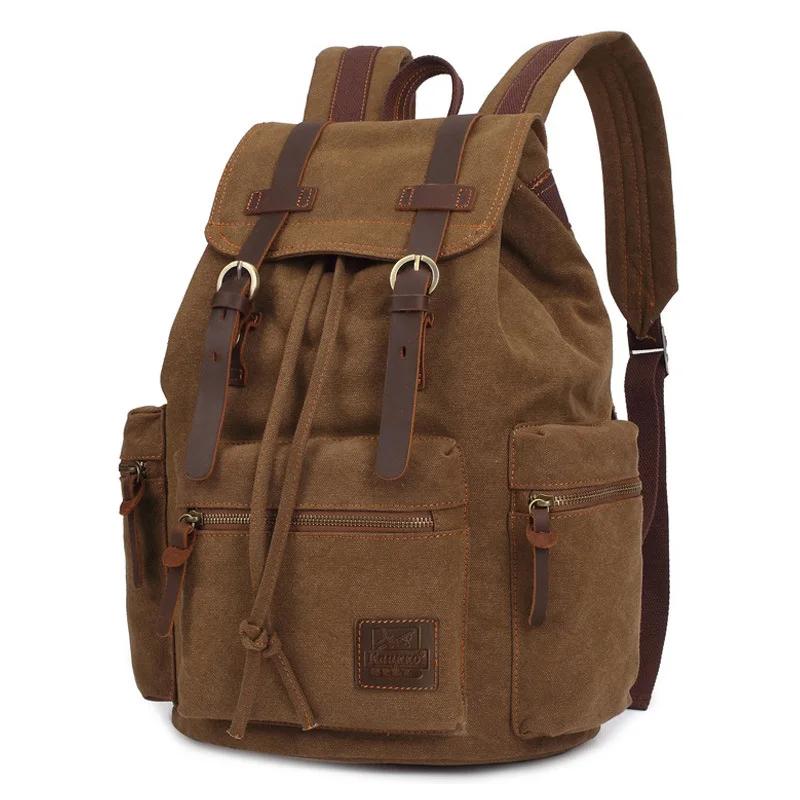 Sacs à dos en toile vintage hommes et femmes sacs voyage étudiants décontracté pour randonnée voyage