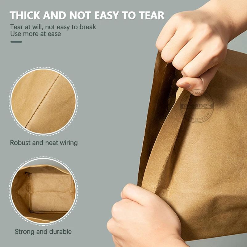 Sac en papier Kraft pour Fruits et légumes, conteneur de stockage de pain multifonction, outil de cu