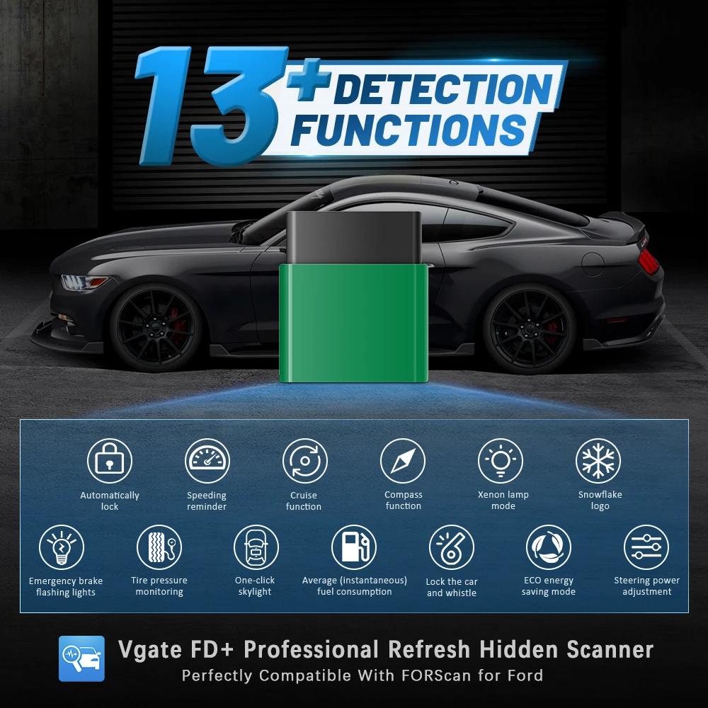 Vgate vLinker FD ELM327 FORScan Pour Ford wifi Bluetooth 4.0 OBD2 Diagnostique de Voiture Auto Outil