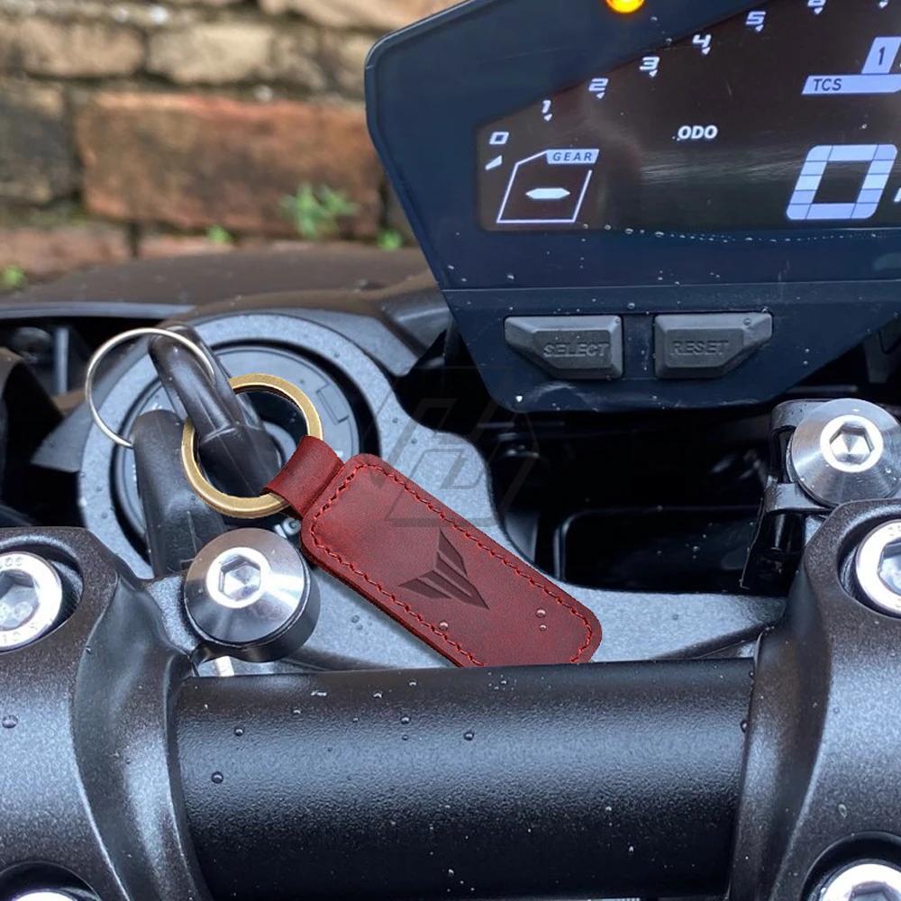 Porte-clés de moto en cuir de vachette pour Yamaha, étui à clés, trucs, MT01, MT03, MT07, MT09, MT10
