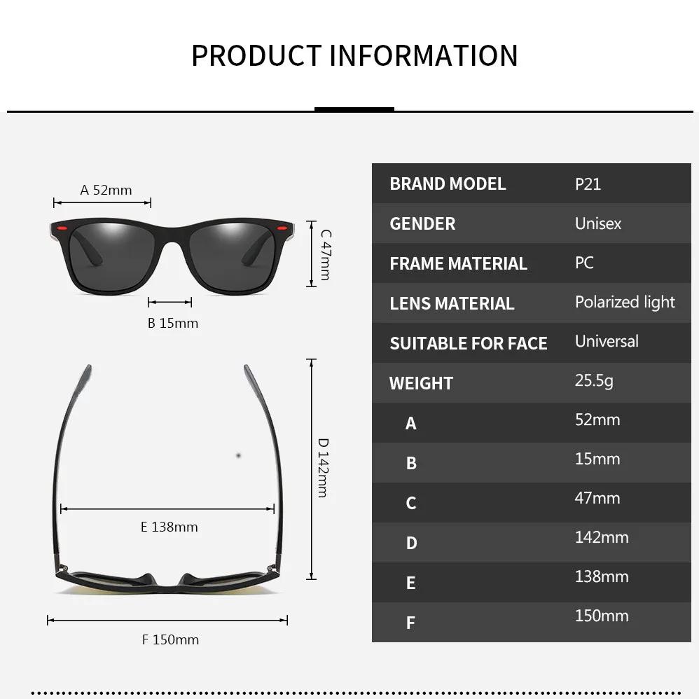 ZXWLYXGX classique lunettes De soleil polarisées hommes femmes marque Design conduite cadre carré lu