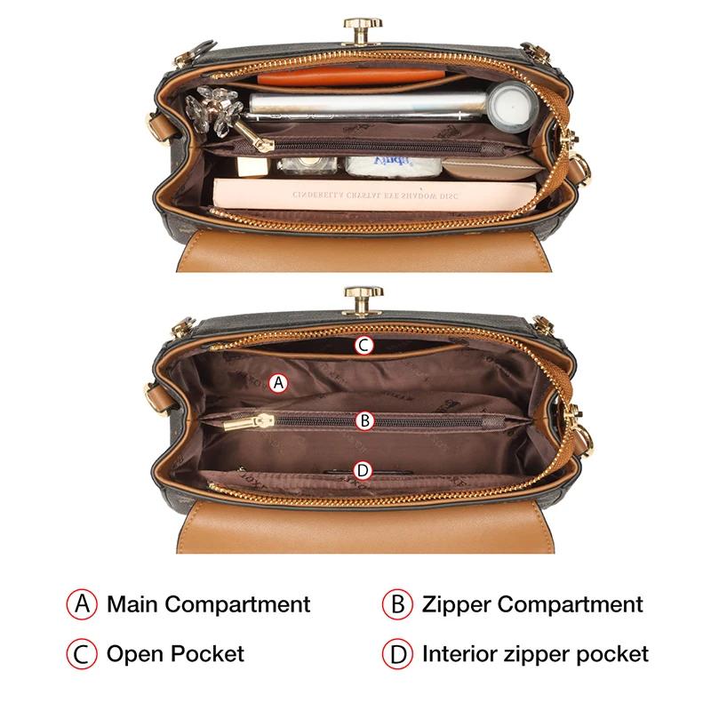 Sac à bandoulière FOXER pour femme, sac fourre-tout vintage de luxe, sac à main tendance 2026, sac b