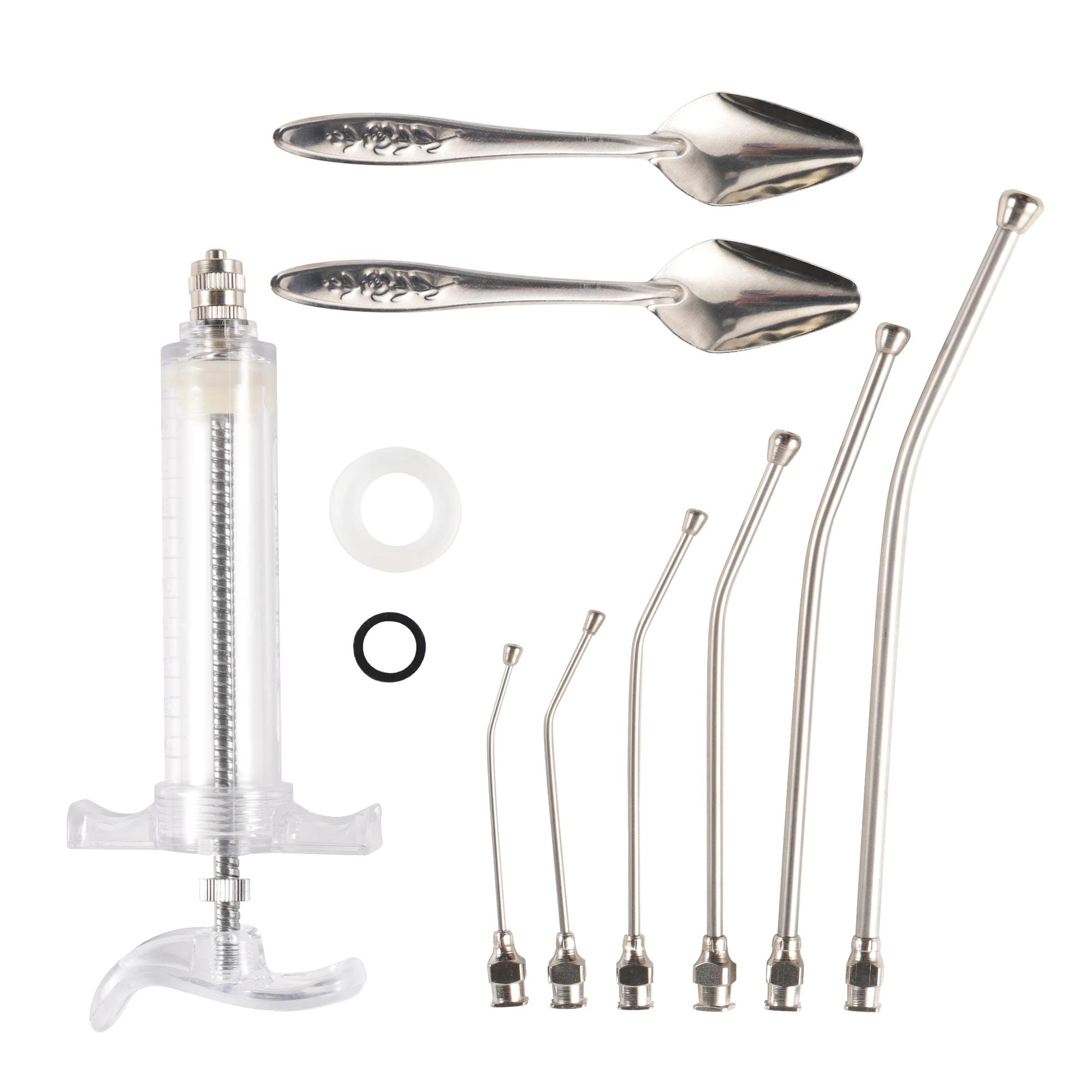 Ensemble de seringues 10ml/20/50ml, alimentation manuelle pour bébé oiseau, avec 6 Tubes de gavage i