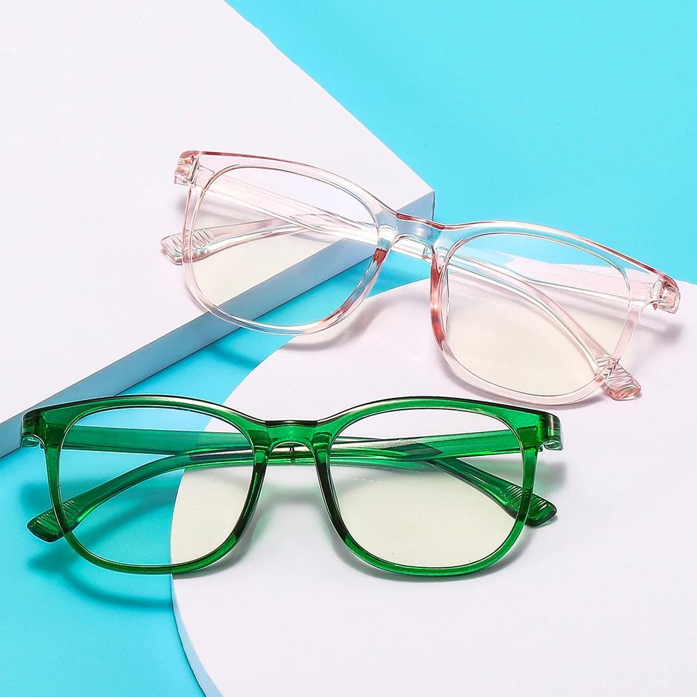 Lunettes d'ordinateur transparentes, monture carrée Anti-lumière bleue pour femmes et hommes, lunett