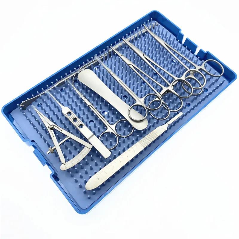 Ensemble de chirurgie à Double paupière en acier inoxydable, ciseaux porte-aiguille, pince hémostati