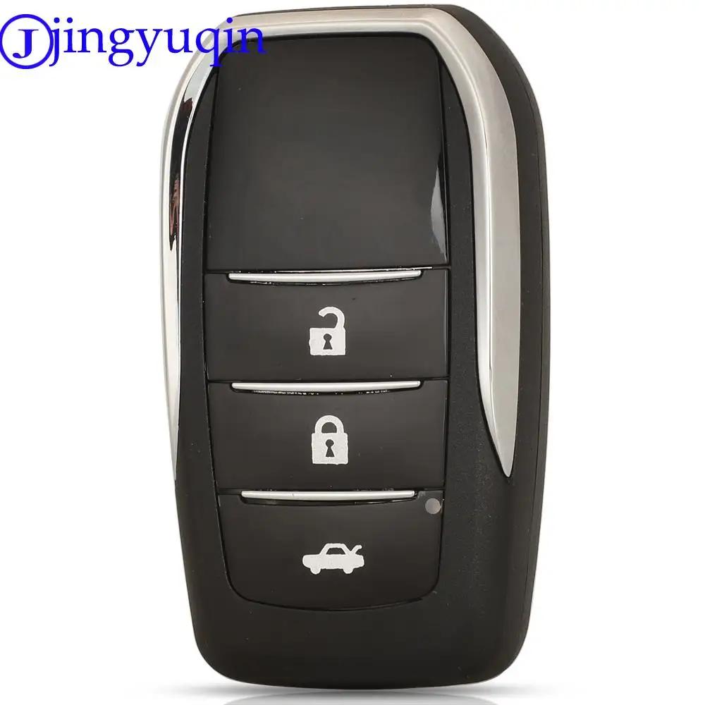 Jingyuqin coque de clé de voiture à distance modifiée pour Toyota Yaris Carina Corolla Avensis clé f