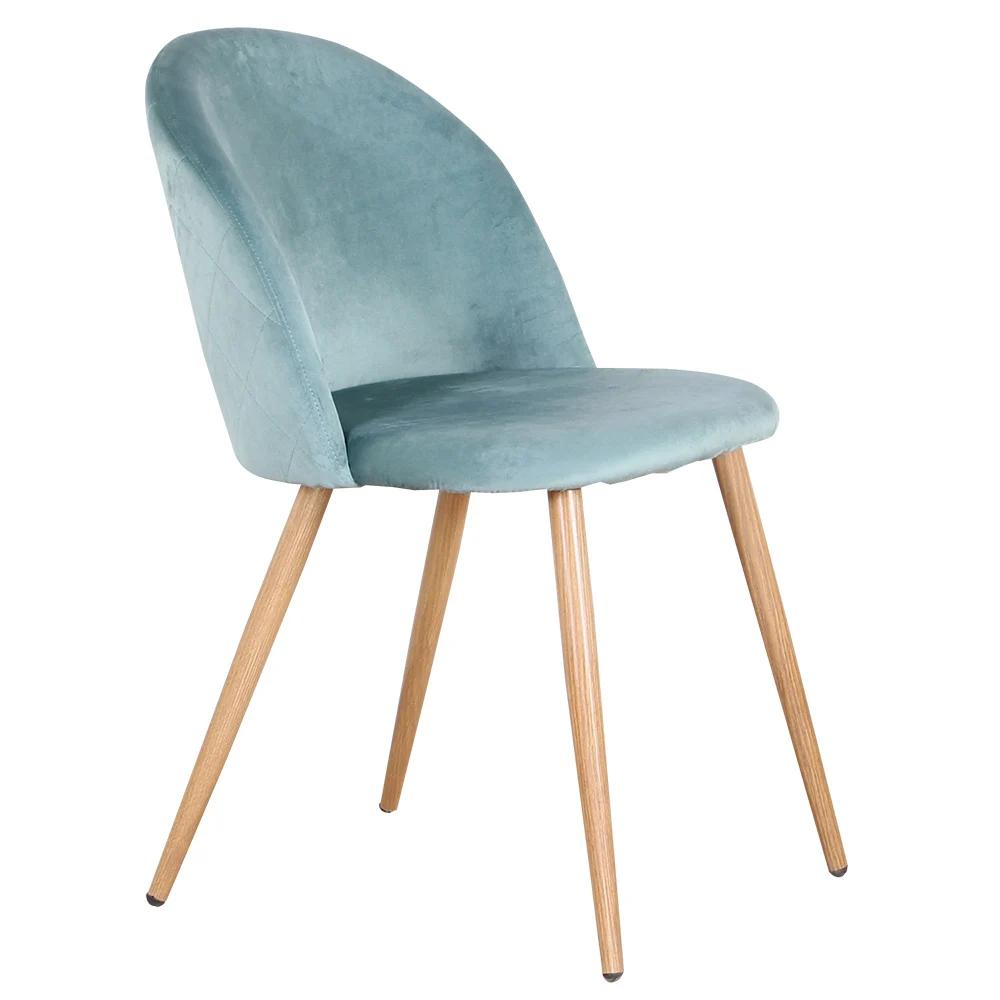 GrandCA HOME Ensemble de 4 chaises de salle à manger en velours, chaises nordiques rembourrées avec 