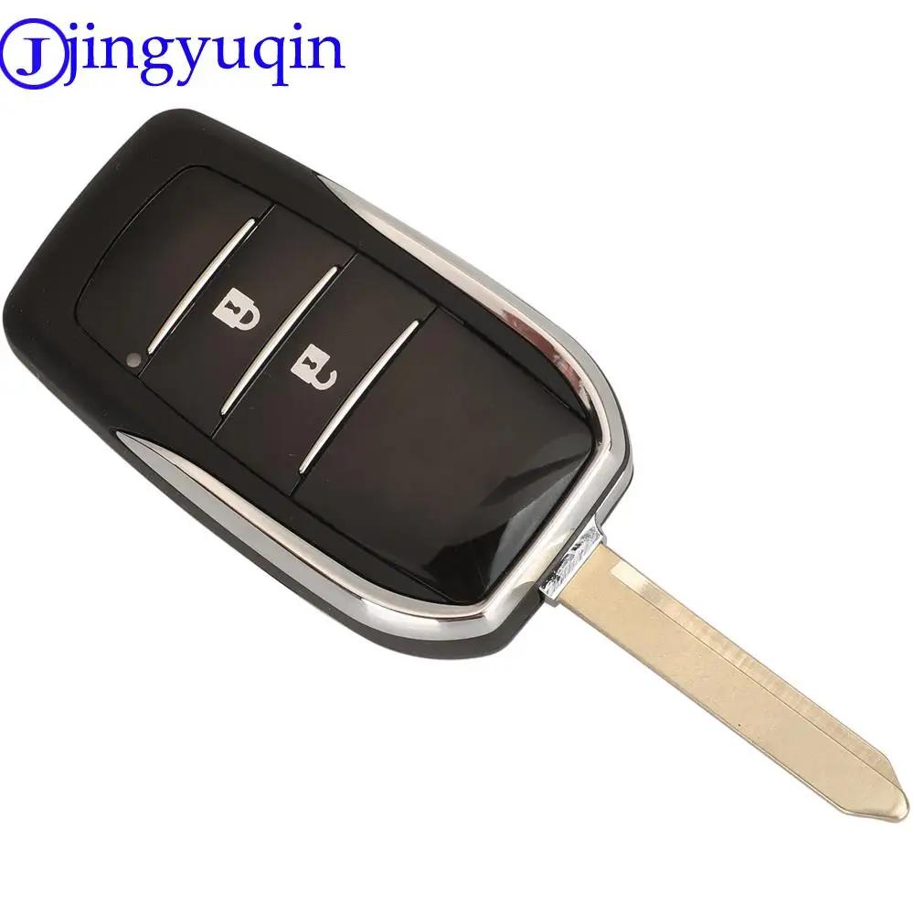 Jingyuqin coque de clé de voiture à distance modifiée pour Toyota Yaris Carina Corolla Avensis clé f