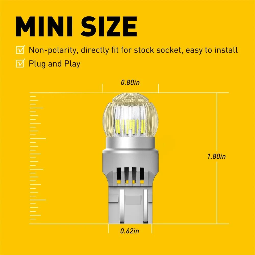 AUXITO 2 pièces T20 LED 7440 WY21W W21W ampoule LED 7443 W21/5W LED rouge blanc Super lumineux feu d