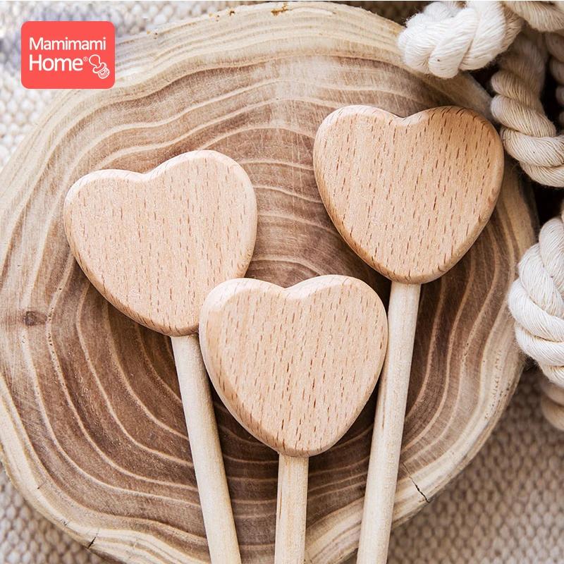 TeWindsor-Jouets en bois pour bébés, 50 pièces, en hêtre, étoile à ronger, bricolage, bâtons magique