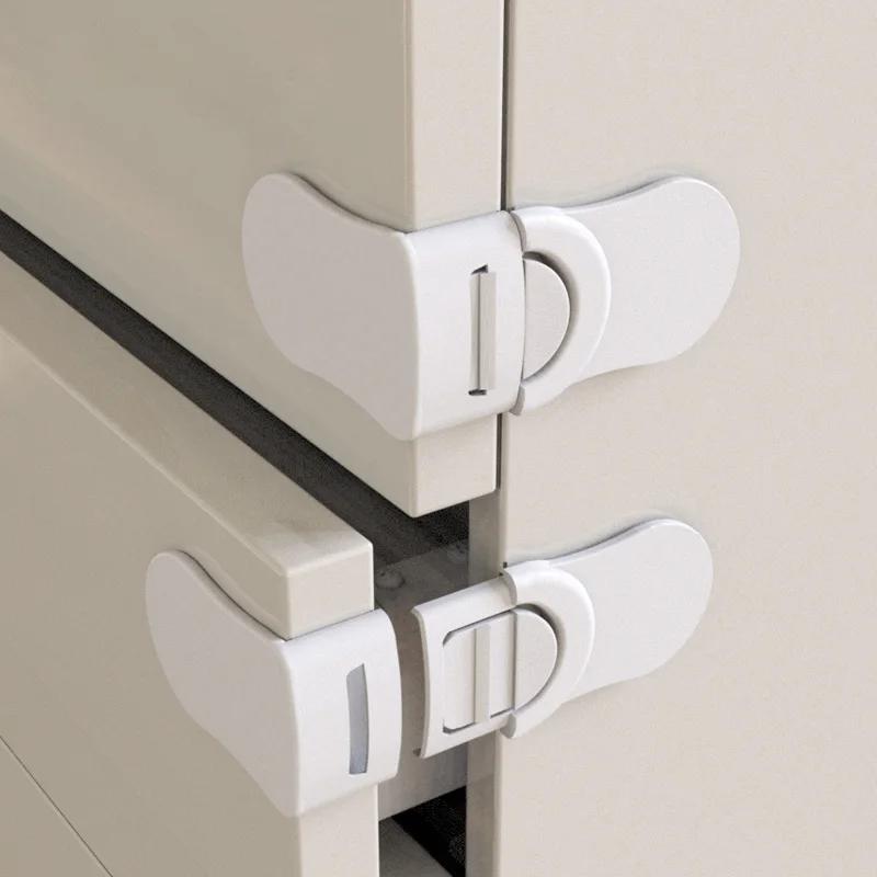 Serrure de tiroir de sécurité pour bébé, Anti-pincement, serrure de tiroir d'armoire à main, boucle 