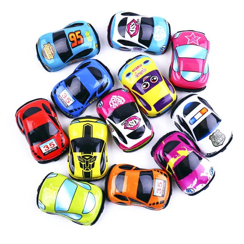 20 pcs/lot jouets de bande dessinée mignon en plastique tirer vers l'arrière voitures avion jouet vo