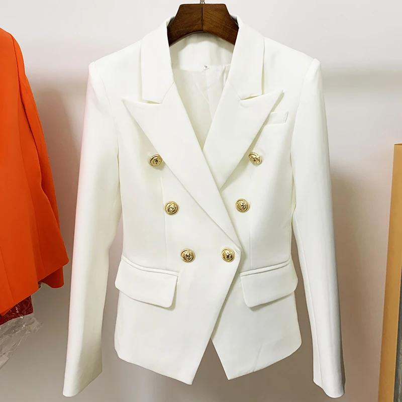 Veste de créateur de haute qualité, nouvelle mode 2026, veste classique pour femmes, double boutonna