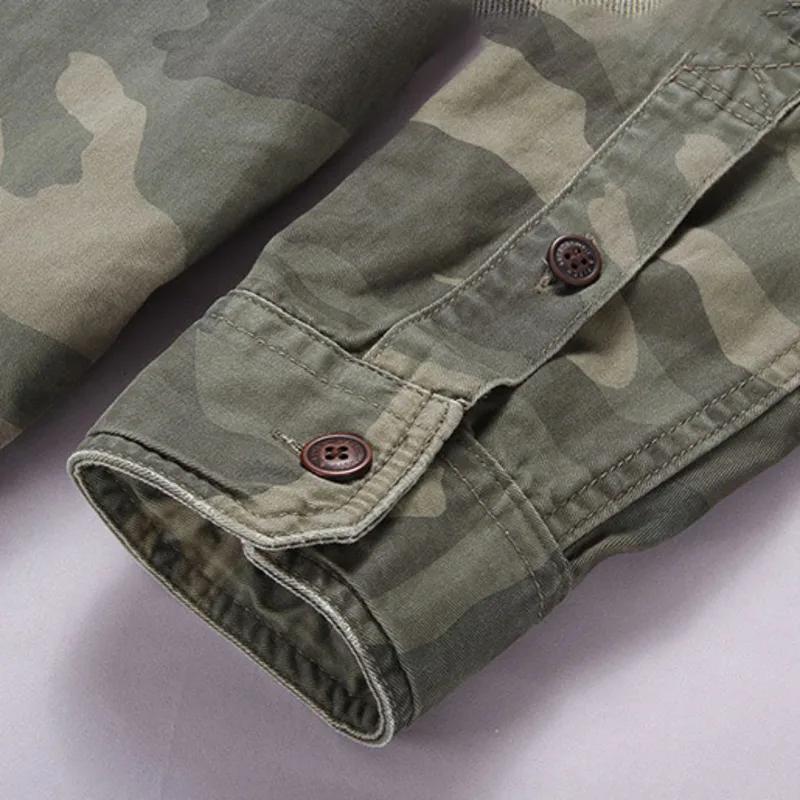CamSolomon-Chemises cargo militaires pour hommes, chemises en coton et lin pour hommes, manches long