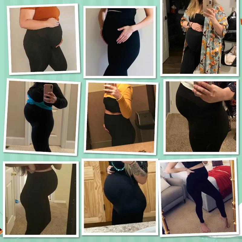 Leggings de maternité taille haute pour femmes enceintes, soutien du ventre, pantalon slim de grosse
