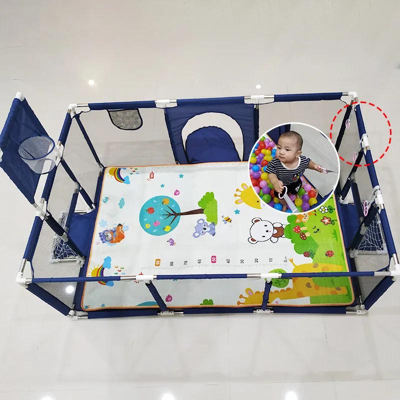 IMBABY parc bébé avec cadre de basket corralito pour bébés aire de jeux intérieure pour bébé parc mu