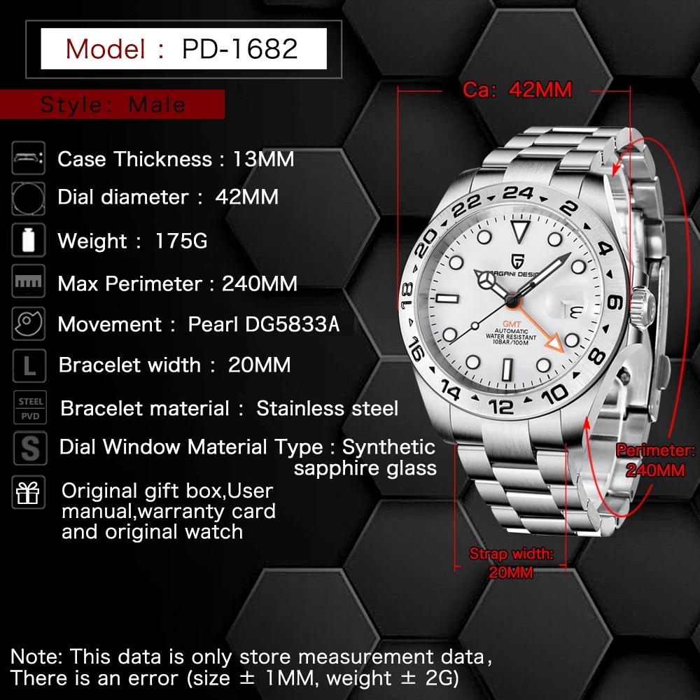 Pagani Design 2026 Nouvelle Montre de Plongée Homme 42 mm Saphir Mécanique Automatique GMT Étanche 1
