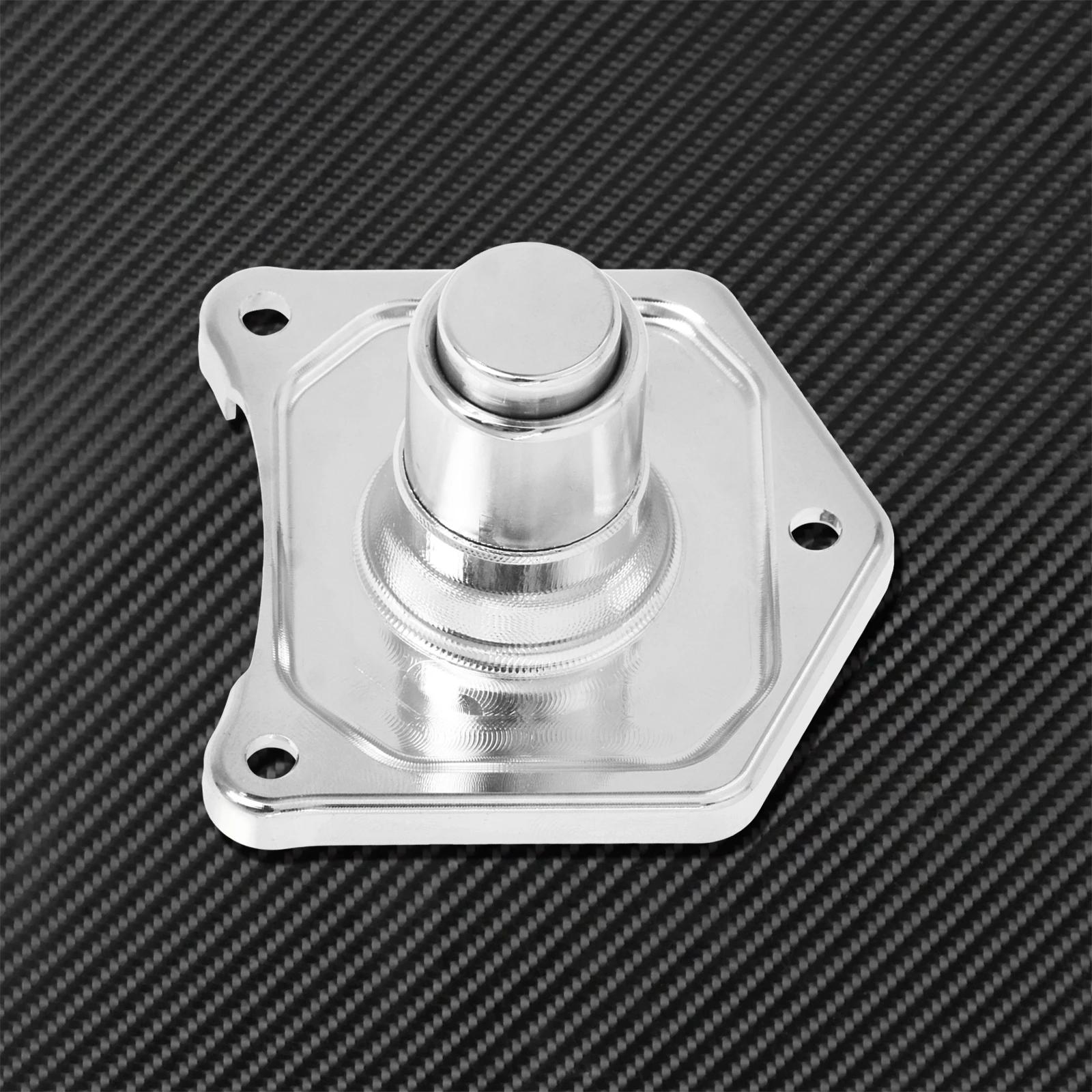 Couvercle de solénoïde chromé de moto, bouton poussoir de démarreur pour Harley Dyna Street Bob Fat 