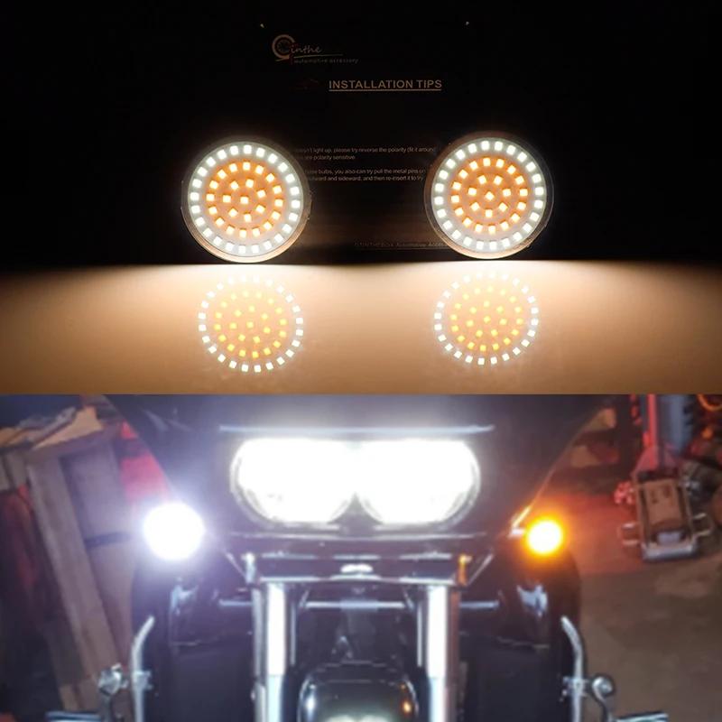 IJDM-Ampoules de clignotants LED complètes, blanc/ambre 1157, pour Davidson Touring Electra de foeta
