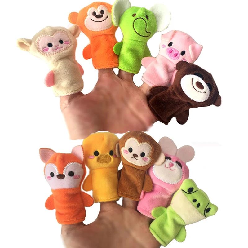 Marionnettes à doigt en peluche, ensemble de jouets à doigt, marionnettes, poupées d'animaux de la f
