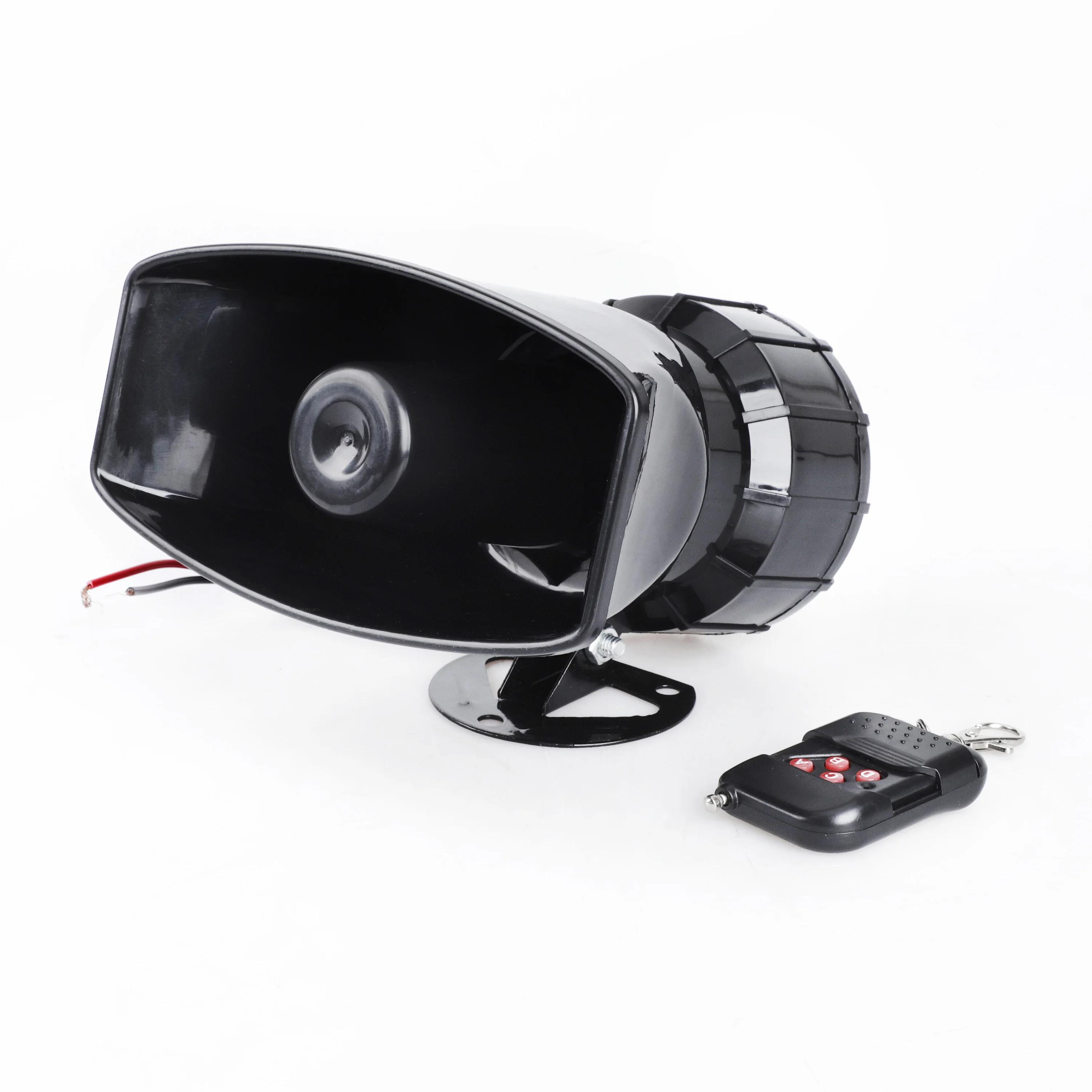 Accessoires de voiture 12V 7 sons haut-parleur 130dB sirène électronique sans fil forte alarme d'ave