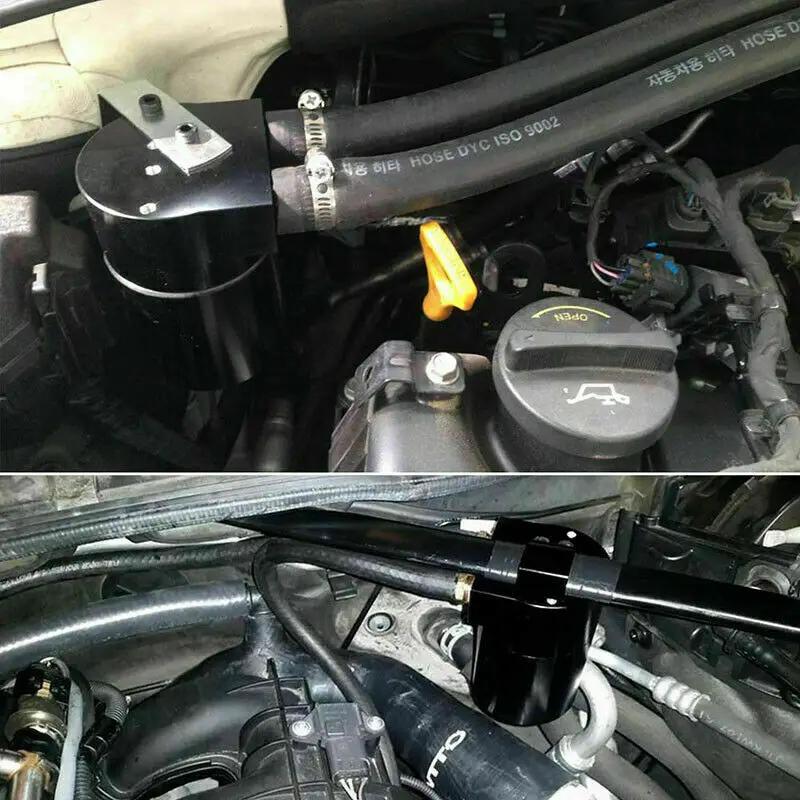 Réservoir d'huile de réservoir de moteur de voiture universel, réservoir en alliage d'aluminium haut