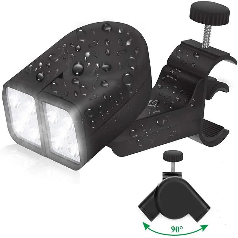Lampe LED multifonctionnelle à Double tête pour barbecue, résistante à la chaleur, pour pêche de nui