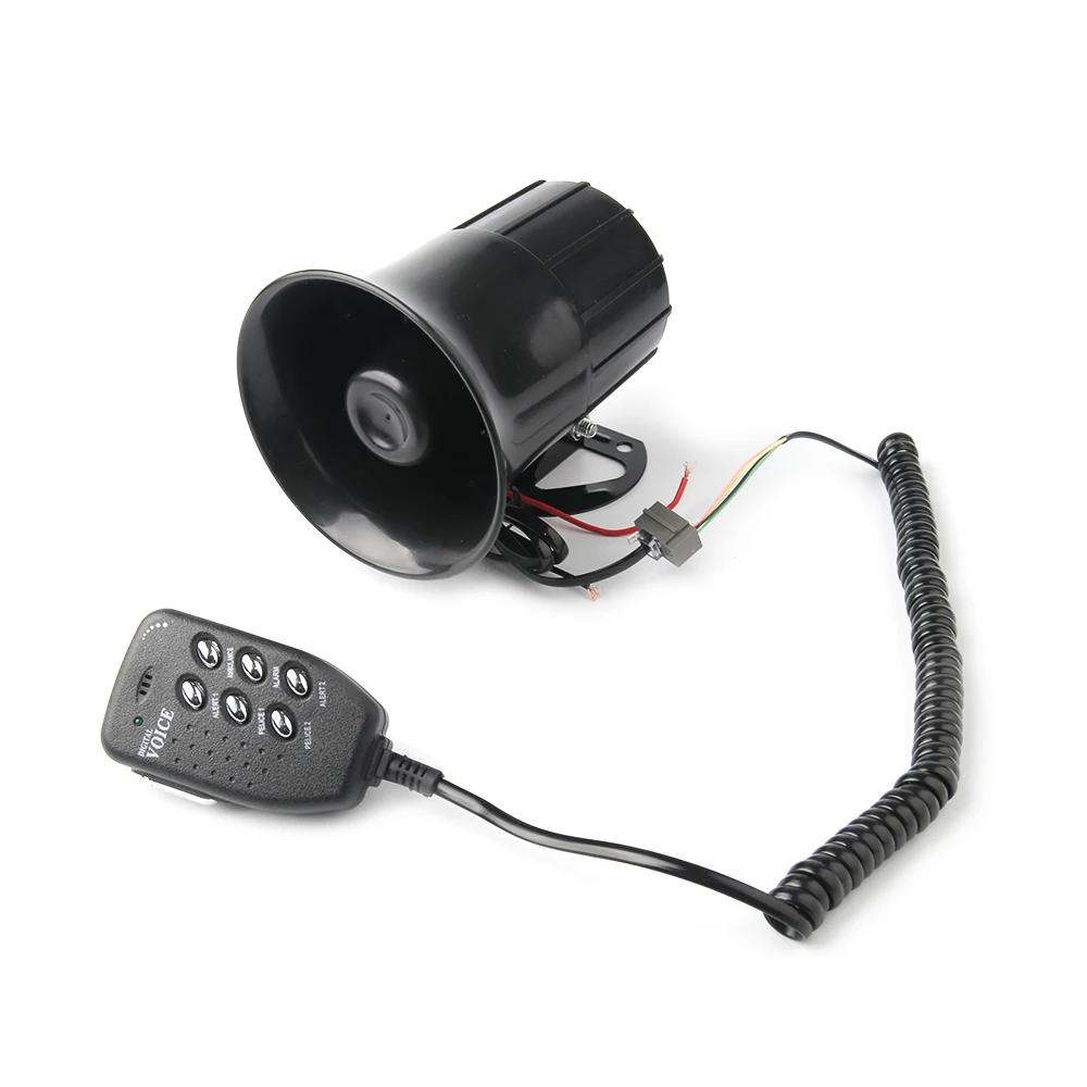 Sirène haut-parleur klaxon d'air 125DB fort 6 sons alarme Claxon 12V pour Auto voiture moto bateau m