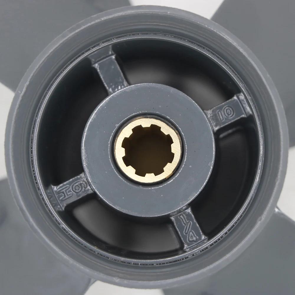 Hélice 4 pales 9 1/4X10 pour hors-bord Honda et Yamaha BF8D BF9.9D BF9.9 BF15A BF15D BF20 8 cannelur
