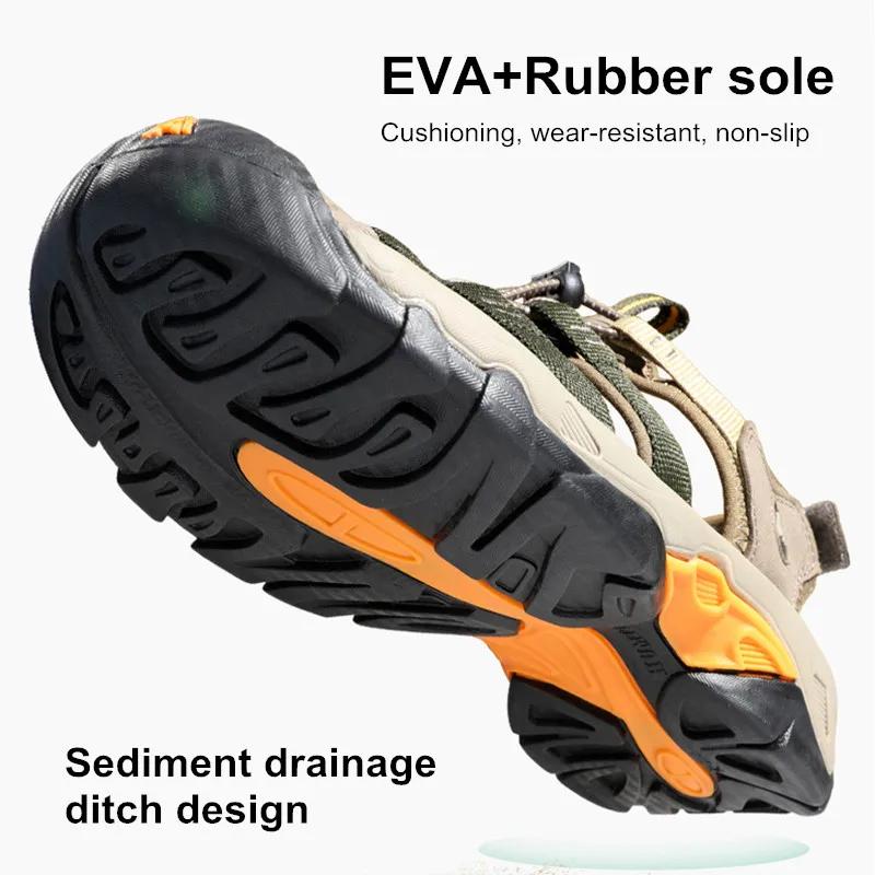 HUMTTO – sandales d'été pour hommes, chaussures de plage respirantes, pour l'extérieur, randonnée, C