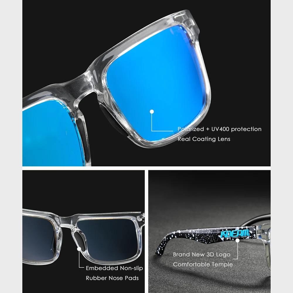 KDEAM lunettes de soleil photochromiques et polarisées hommes catégorie 3 lunettes de soleil polaris