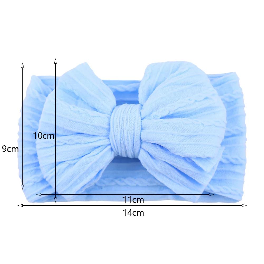 Bandeau pour bébé avec nœud câble solide - Turban élastique couvre-chef nouveau-nés garçons filles