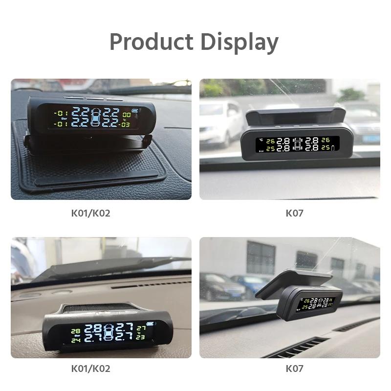E-ACE énergie solaire TPMS système de surveillance d'alarme de pression des pneus de voiture système