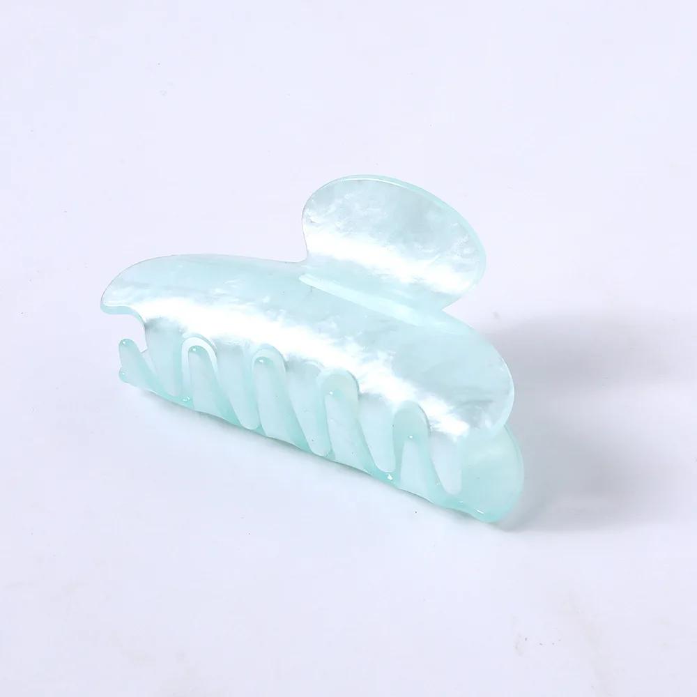 Pince à Cheveux en Acrylique à Rayures Marbrées pour Femme, Crabe, Griffes, Outil de Lavage, Accesso