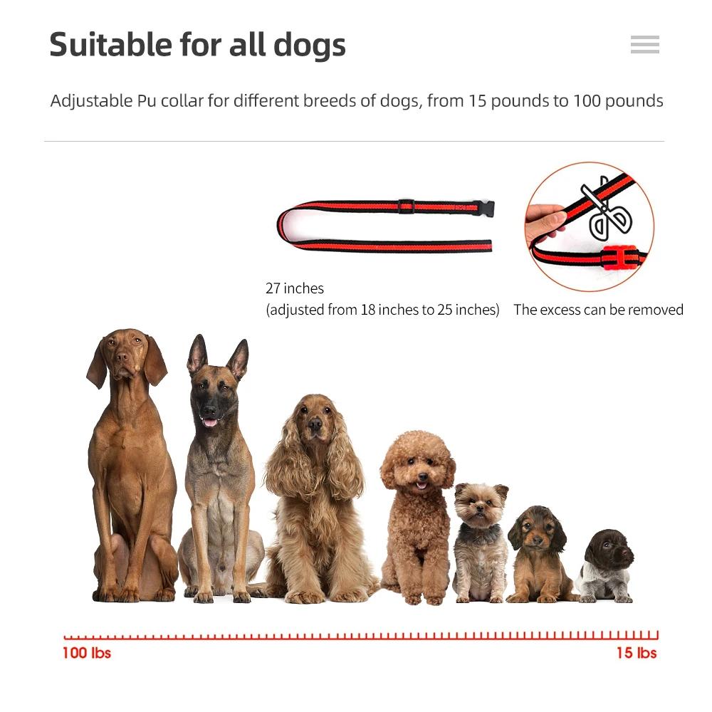 Nouveau collier de dressage pour chien étanche 500m télécommande pour animaux de compagnie Rechargea