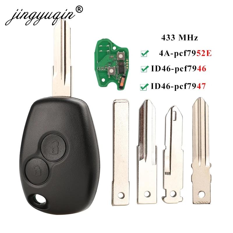 Jingyuqin 2BTN clé à distance pour Renault Duster Modus Clio 3 Twingo DACIA Logan Sandero Kangoo 433