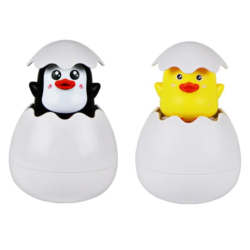Jouet de bain pour bébé, canard mignon, pingouin, œuf, arroseur d'eau, salle de bain, douche, jouets