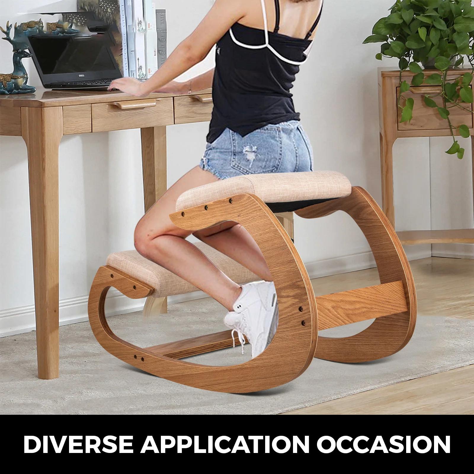 SucceBuy – chaise ergonomique à genoux, tabouret avec coussin épais, chaise de bureau à domicile, am