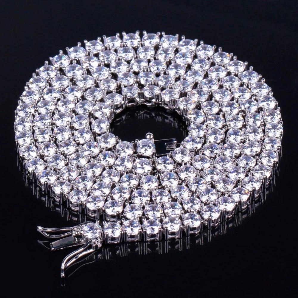 TOPGRILLZ 3mm-10mm glacé Bling AAA Zircon 1 rangée chaîne de Tennis collier hommes Hip Hop bijoux or