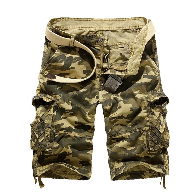 Shorts Cargo Camouflage Homme Nouvelle Collection 2026 – Coupe Ample Militaire Estivale – Taille US
