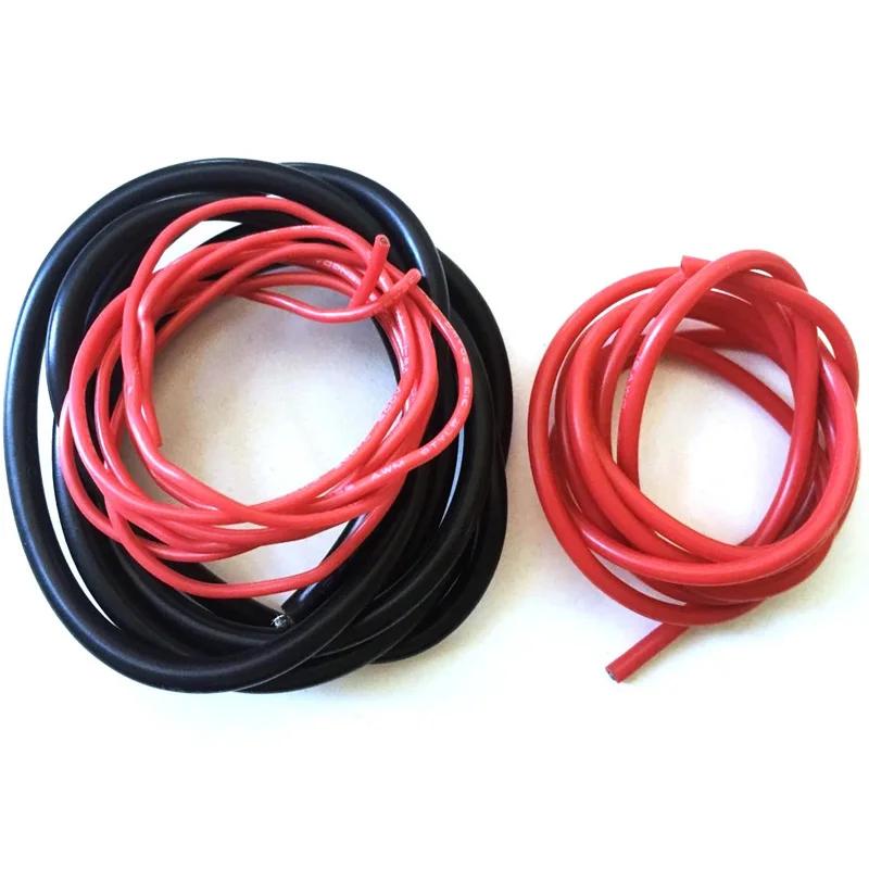 Fil de Silicone de 2 mètres 8 10 12 14 16 18 20 22AWG, câble de Gel de silice en Silicone souple rés